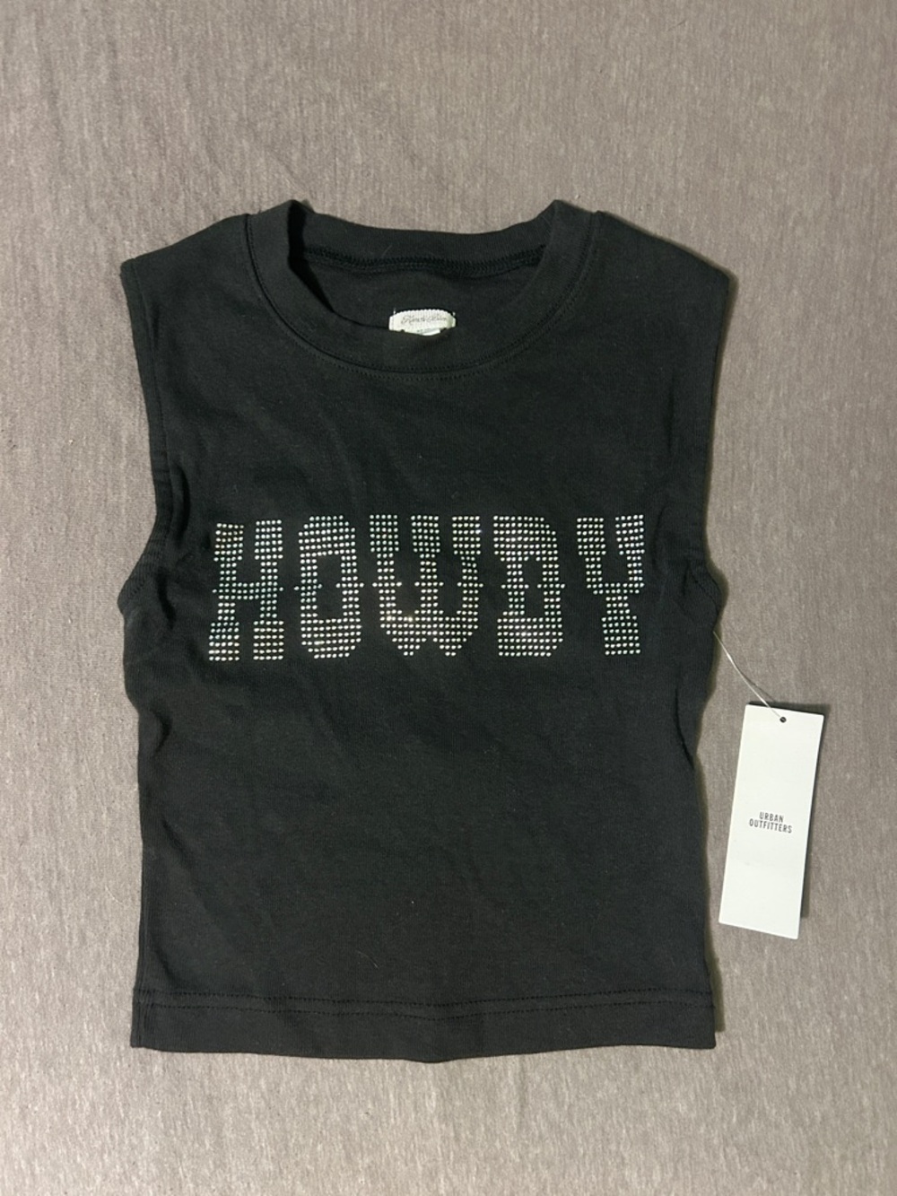 Urban Outfitters Devon Howdy Cutout Black Tank Top